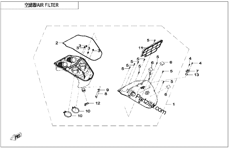 Diagrama de AIR FILTER