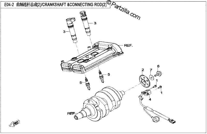 Diagrama de CRANKSHAFT CONNECTING ROD 2