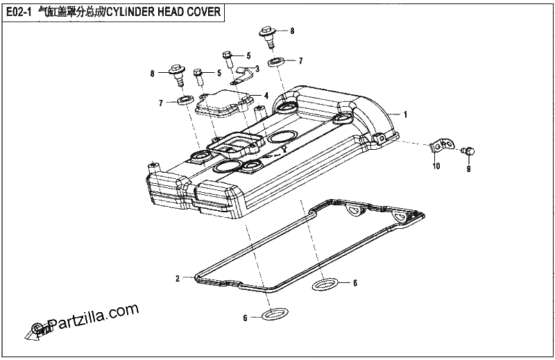 Diagrama de CYLINDER HEAD COVER