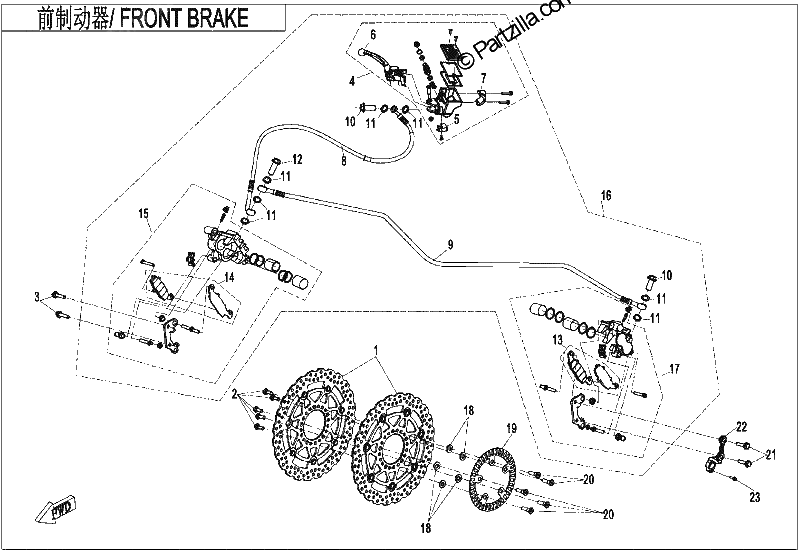 Diagrama de FRONT BRAKE 1