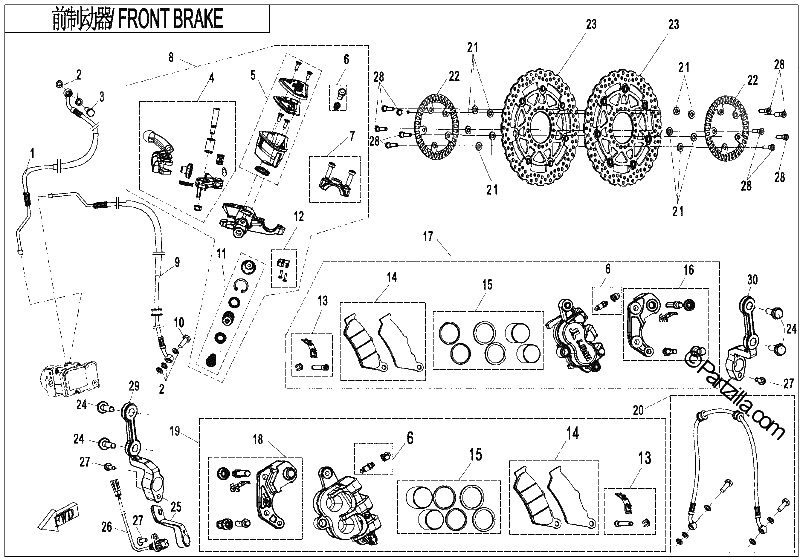 Diagrama de FRONT BRAKE ABS 2