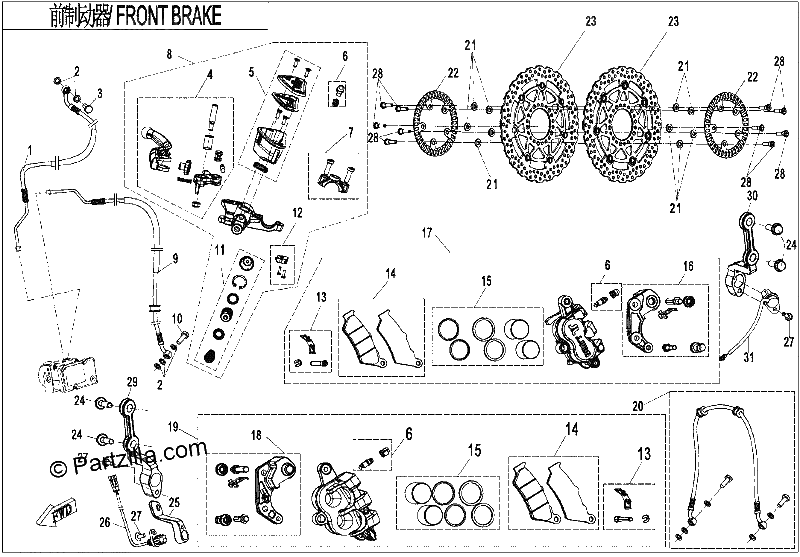 Diagrama de FRONT BRAKE ABS 3