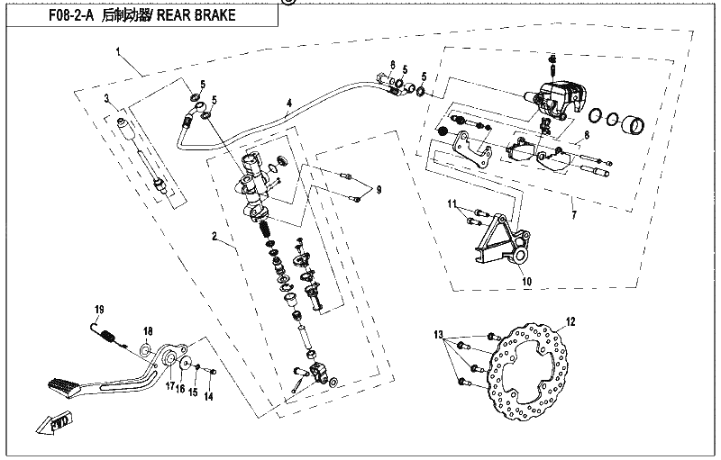 Diagrama de REAR BRAKE