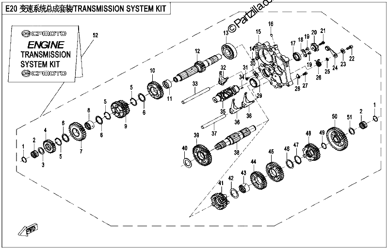 Diagrama de TRANSMISSION SYSTEM KIT