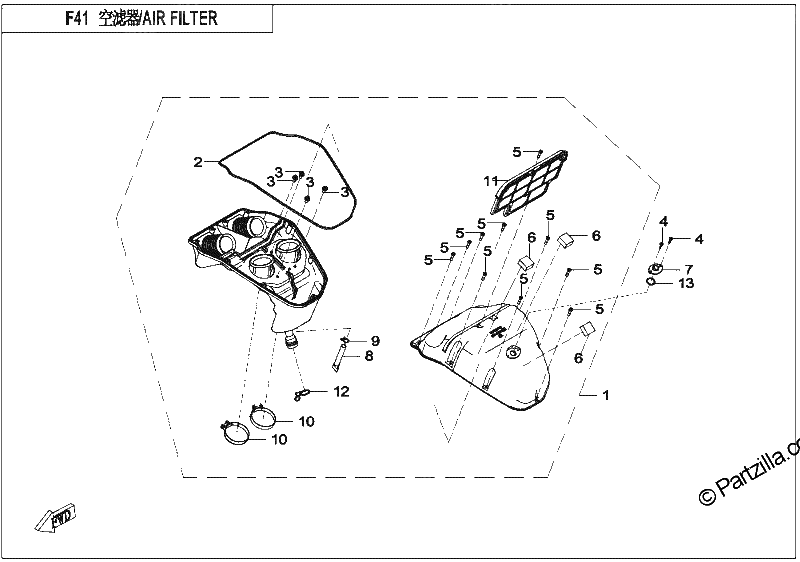 Diagrama de AIR FILTER
