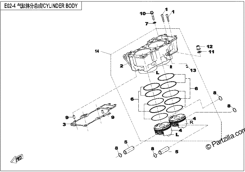 Diagrama de CYLINDER BODY