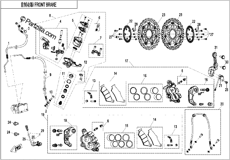 Diagrama de FRONT BRAKE 2