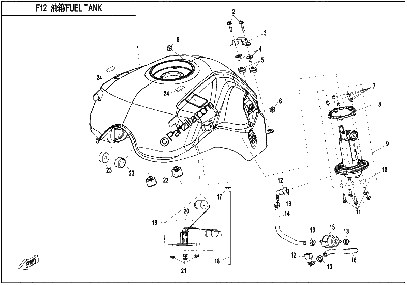 Diagrama de FUEL TANK