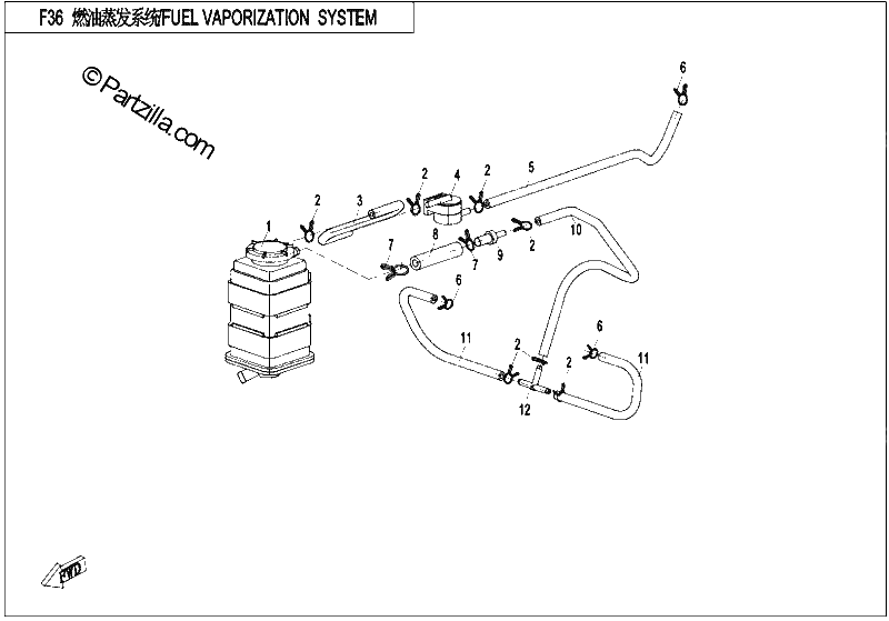 Diagrama de FUEL VAPORIZATION SYSTEM