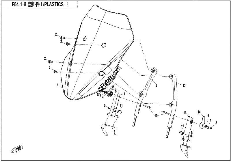 Diagrama de PLASTICS I BIG WINDSHIELD