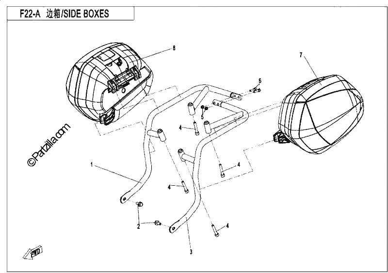 Diagrama de SIDE BOXES PLASTIC