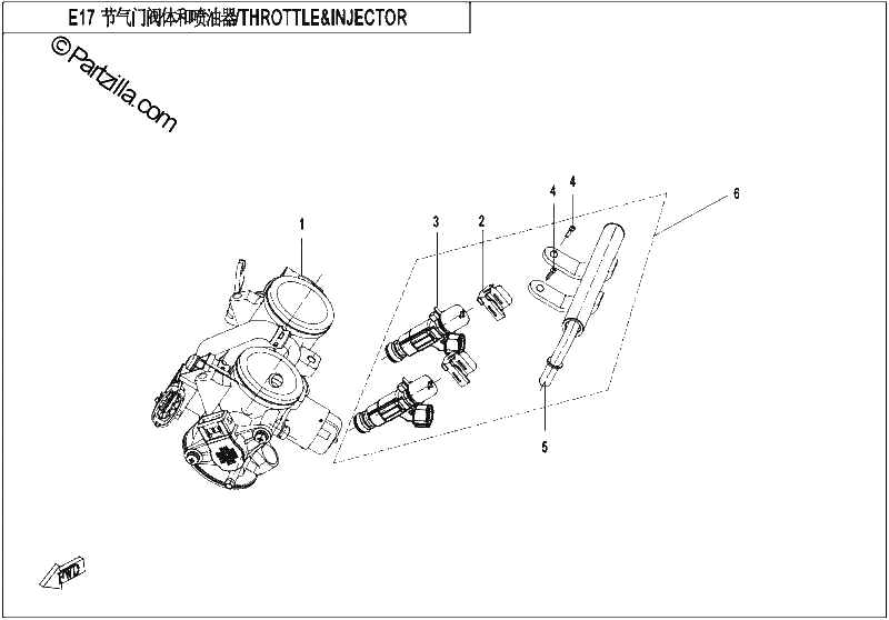 Diagrama de THROTTLE INJECTOR