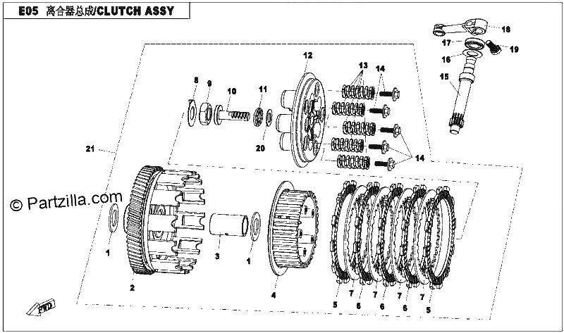 Diagrama de CLUTCH ASSY