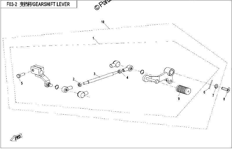 Diagrama de GEARSHIFT LEVER