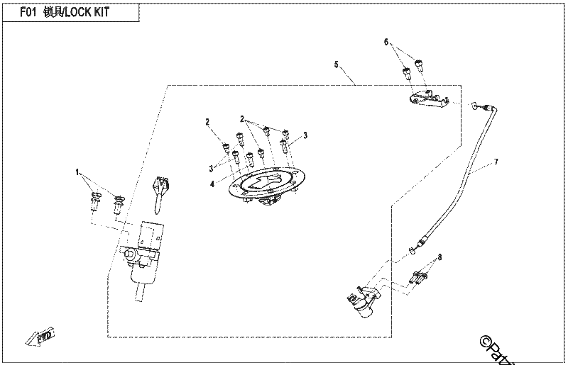 Diagrama de LOCK KIT