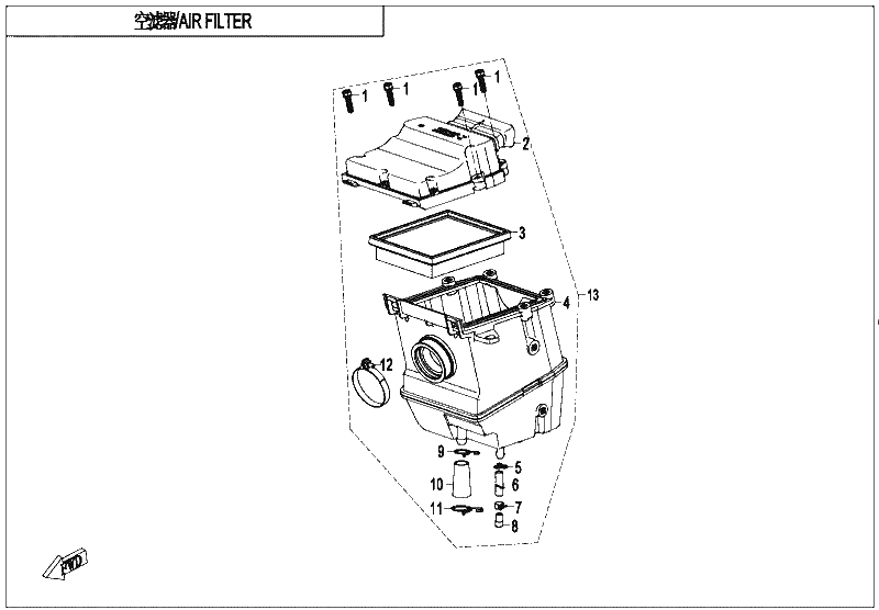 Diagrama de AIR FILTER