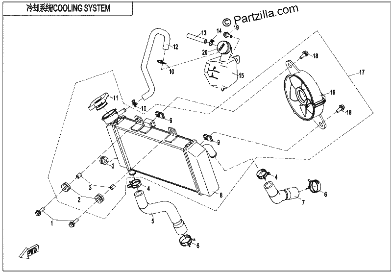 Diagrama de COOLING SYSTEM