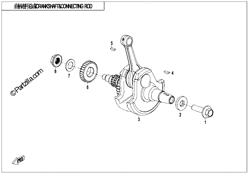 Diagrama de CRANKSHAFT CONNECTING ROD