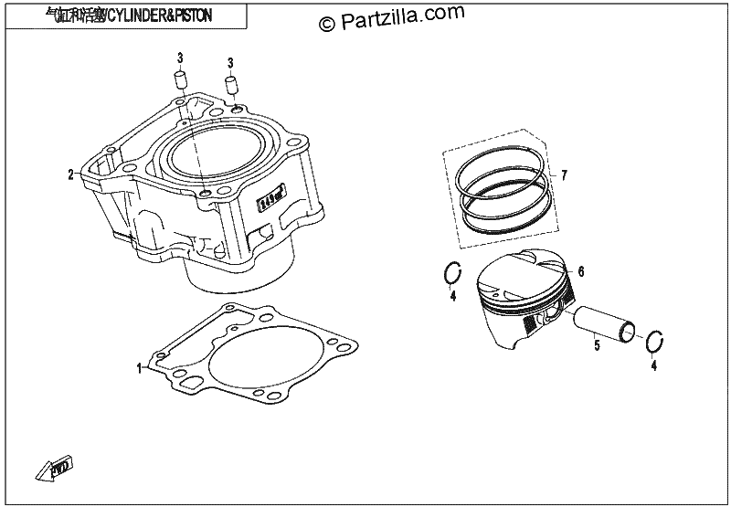 Diagrama de CYLINDER PISTON