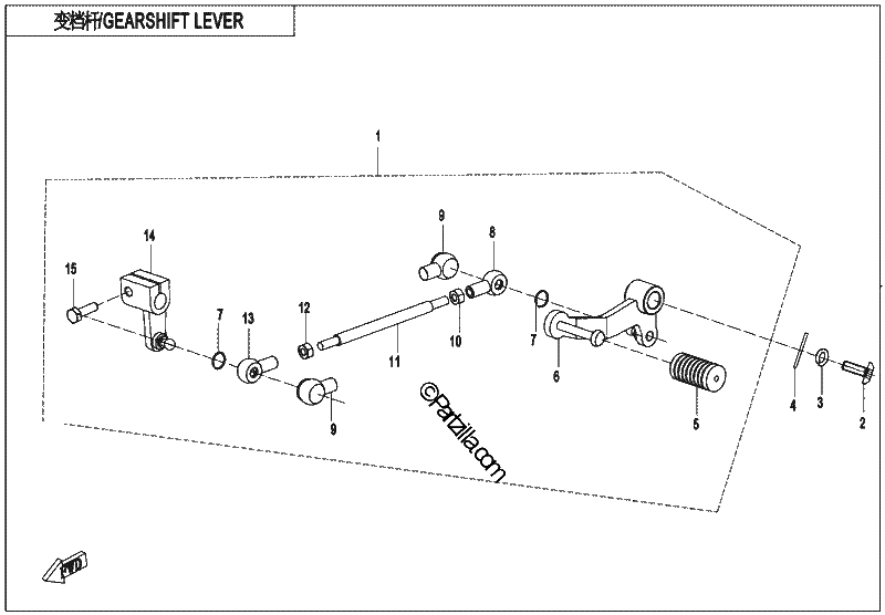 Diagrama de GEARSHIFT LEVER