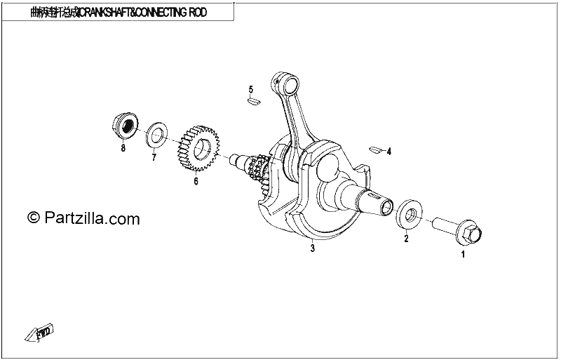 Diagrama de CRANKSHAFT CONNECTING ROD