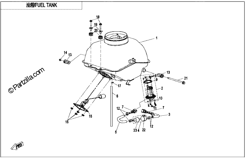 Diagrama de FUEL TANK