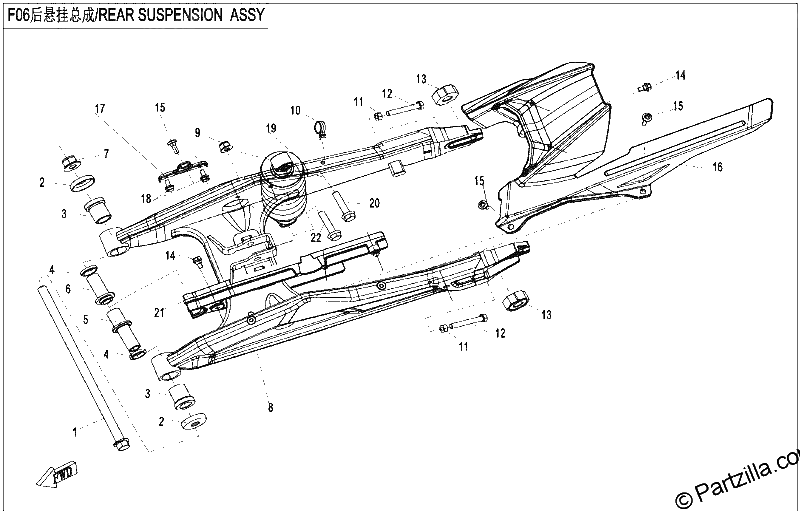 Diagrama de REAR SUSPENSION SHEET METAL
