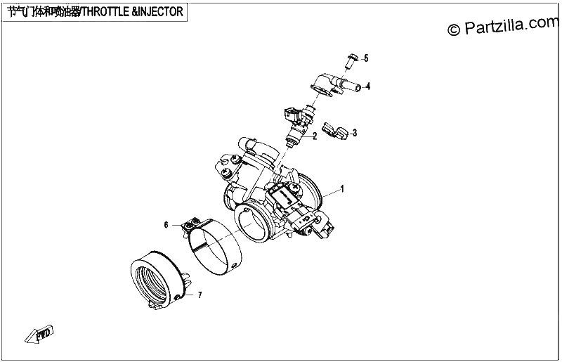 Diagrama de THROTTLE INJECTOR