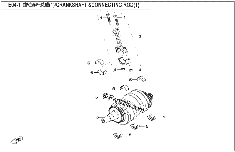 Diagrama de CRANKSHAFT CONNECTING ROD 1 2