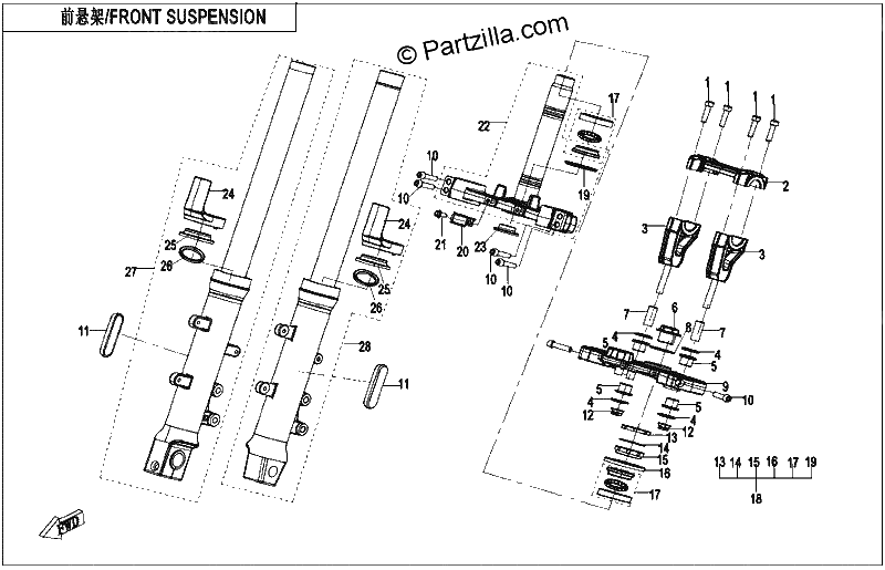 Diagrama de FRONT SUSPENSION