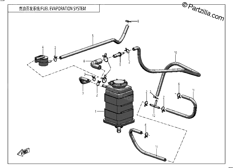 Diagrama de FUEL EVAPORATION SYSTEM