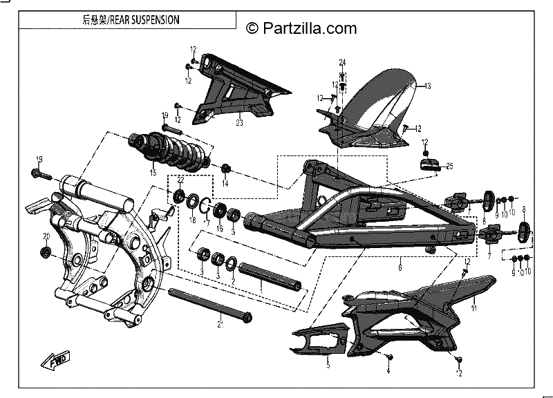 Diagrama de REAR SUSPENSION