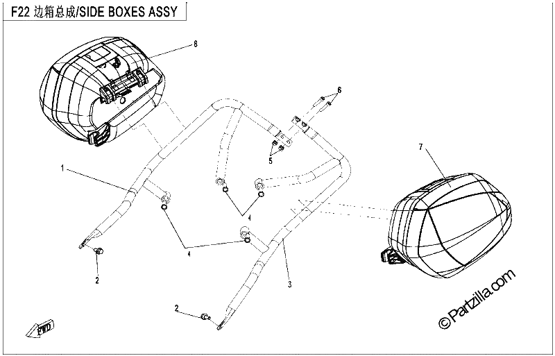 Diagrama de SIDE BOXES PLASTIC