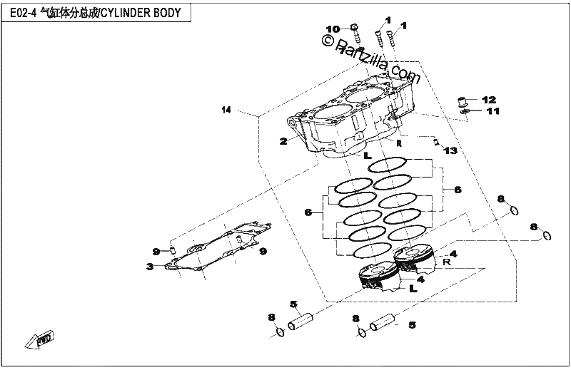 Diagrama de CYLINDER BODY