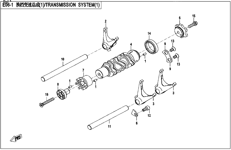Diagrama de TRANSMISSION SYSTEM 1
