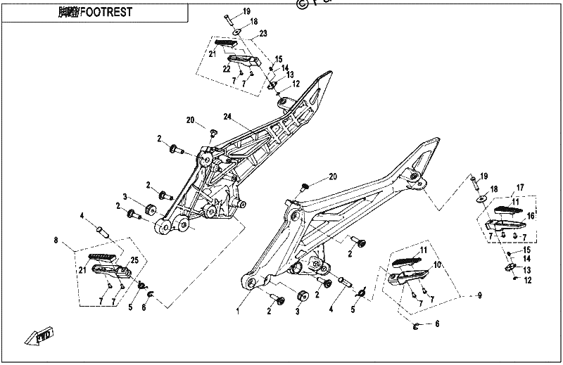 Diagrama de FOOTREST ABS