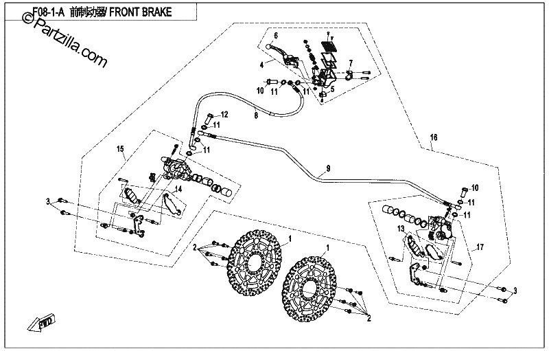 Diagrama de FRONT BRAKE 1