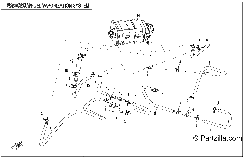 Diagrama de FUEL VAPORIZATION SYSTEM