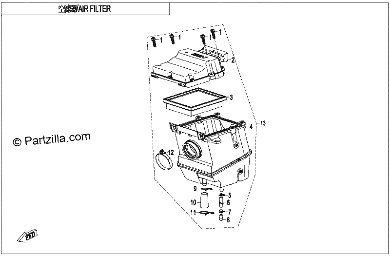 Diagrama de AIR FILTER