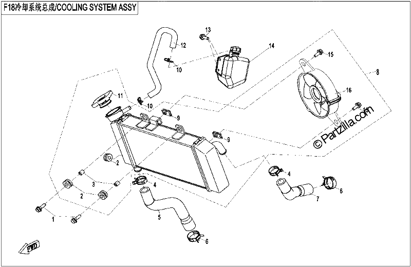 Diagrama de COOLING SYSTEM