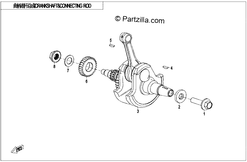 Diagrama de CRANKSHAFT CONNECTING ROD
