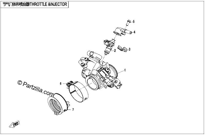 Diagrama de THROTTLE INJECTOR