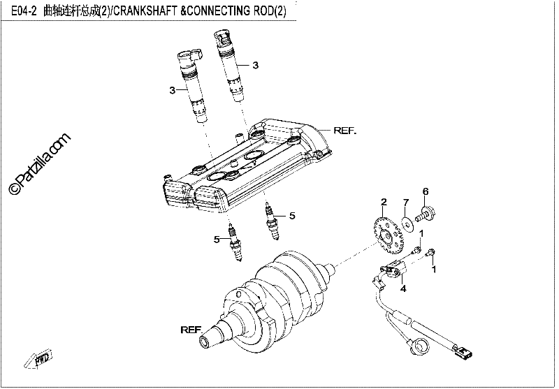 Diagrama de CRANKSHAFT CONNECTING ROD 2