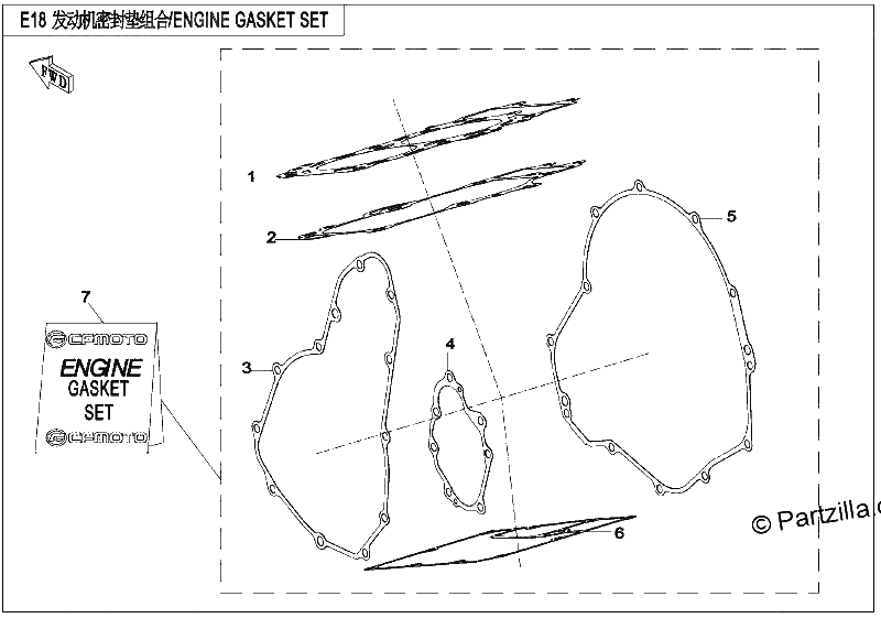 Diagrama de ENGINE GASKET SET