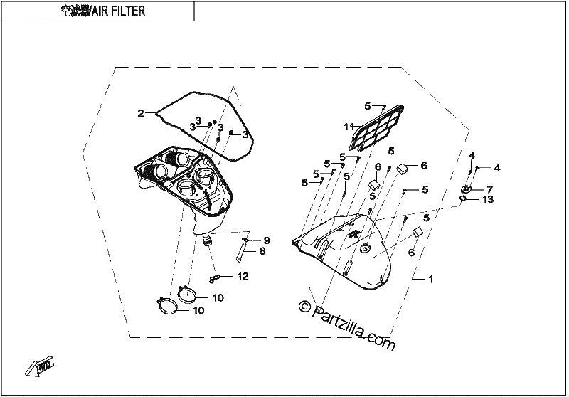 Diagrama de AIR FILTER