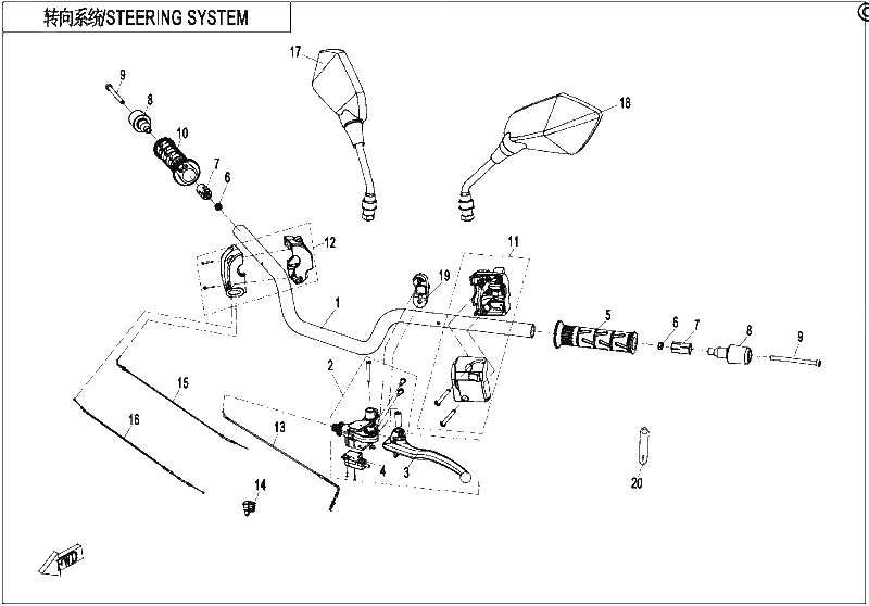 Diagrama de STEERING SYSTEM