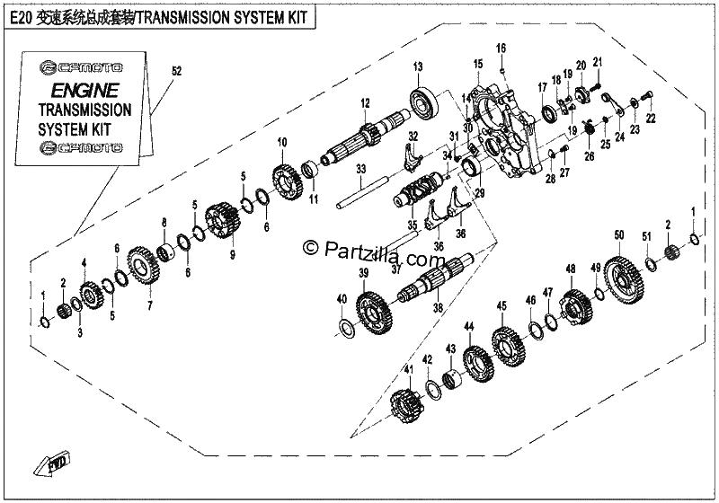 Diagrama de TRANSMISSION SYSTEM KIT