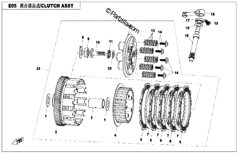 Diagrama de CLUTCH ASSY