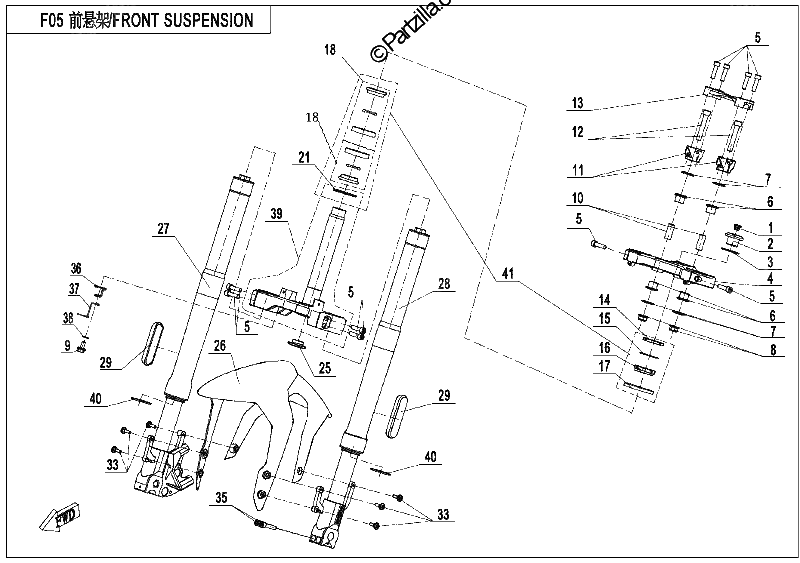 Diagrama de FRONT SUSPENSION