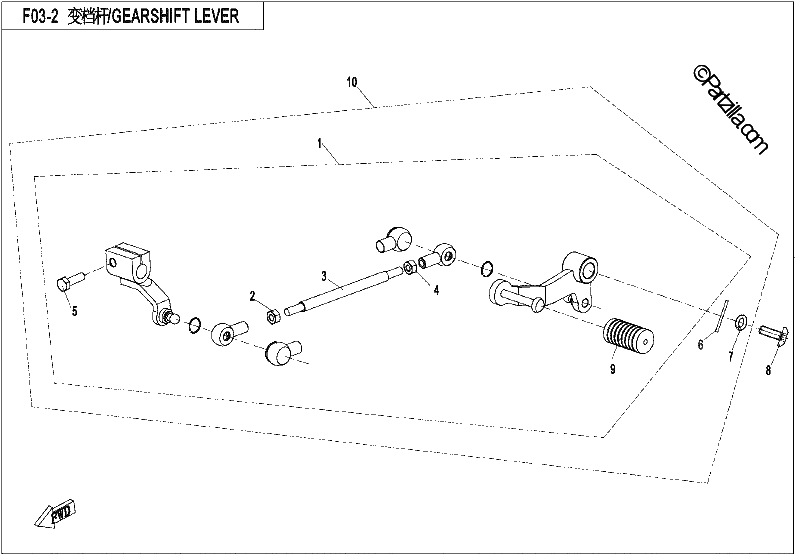 Diagrama de GEARSHIFT LEVER